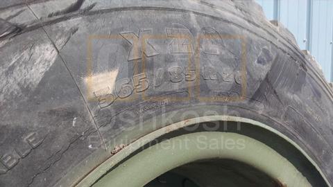 365/85R20 Michelin XZL Spare Tire on Combat Wheel 85% Tread